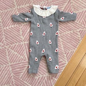 Jacadi Sweater One-piece with Ruffle Collar